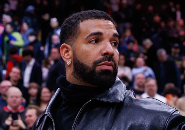 Drake at the NBA game between the Toronto Raptors and the Golden State Warriors on Jan. 13, 2025 | Cole Burston/Getty Images